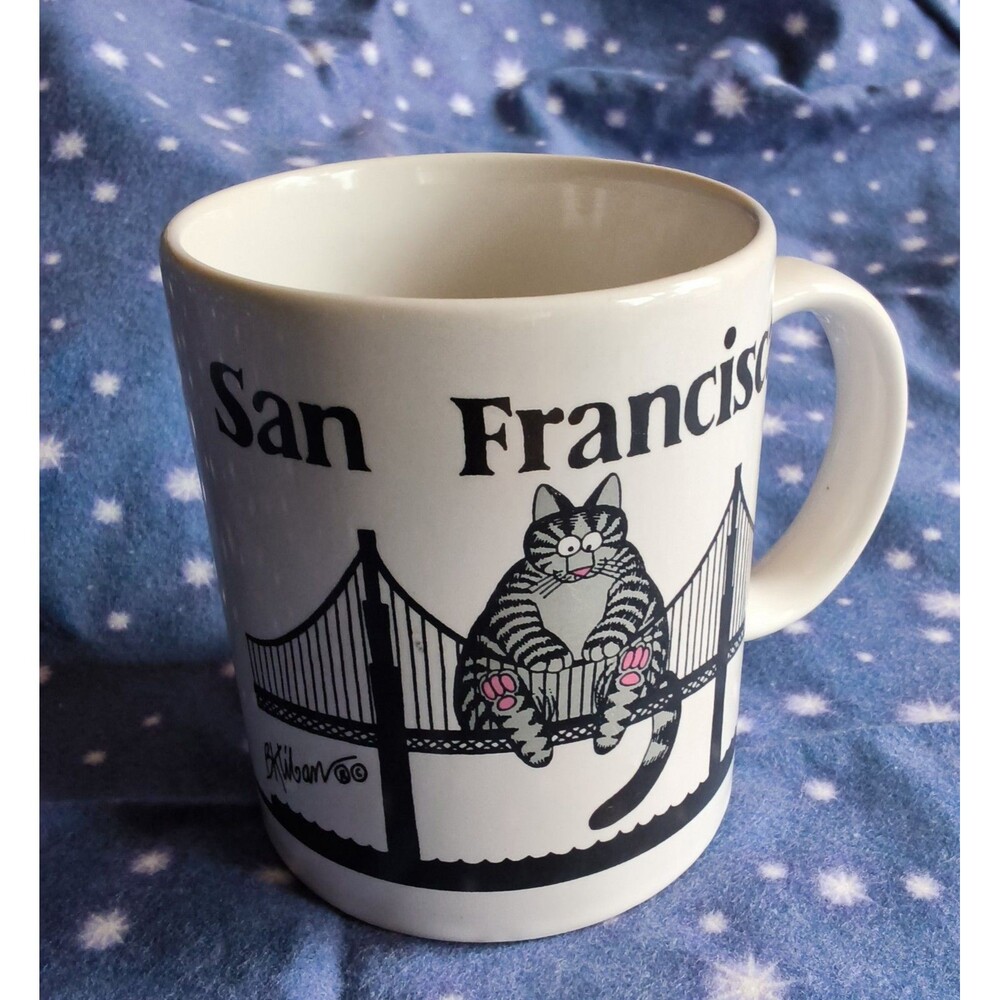 Vintage Gift Creations B. Kliban Cat San Francisco Franciscat Souvenir Mug 1989